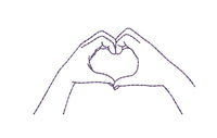 Hand Heart Machine Embroidery Design,2 sizes, hand embroidery design, heart embroidery pattern, embroidery gift idea - sproutembroiderydesigns