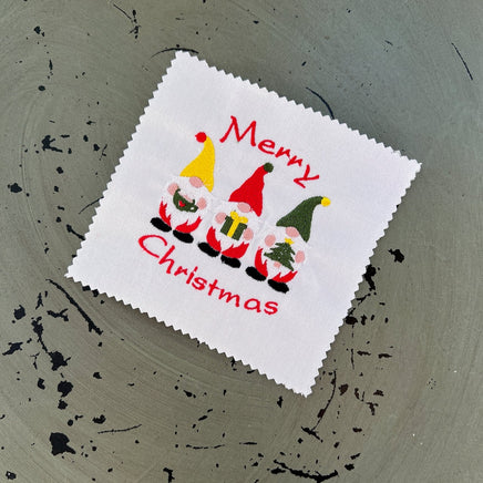 Merry Christmas Gnome Machine Embroidery Design, 2 sizes, Christmas Gnome embroidery, V2