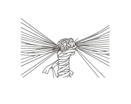 Mummy Machine Embroidery Design, halloween embroidery design, Mummy embroidery design, creepy embroidery design