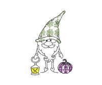 Halloween Gnome Machine Embroidery Design, 2 sizes, Pumpkin Gnome embroidery - sproutembroiderydesigns