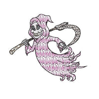 Grim Reaper Machine Embroidery Design, 2 Sizes - sproutembroiderydesigns