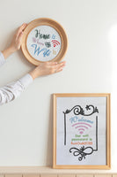 Home Is Where the Wifi Machine Embroidery Design, 2 sizes, Quick Stitch, Wifi embroidery design
