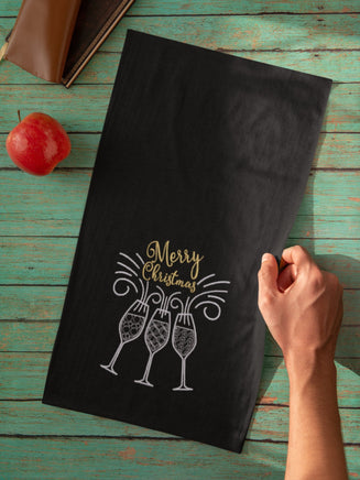 Cheers Merry Christmas Machine Embroidery Design - 2 sizes, PES, DST, VP3, EXP, hus, jef, pcs, shv, vip, csd, xxx, Christmas Cheer