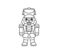 Nutcracker Machine Embroidery Design, 4x4 hoop, Quick Stitch
