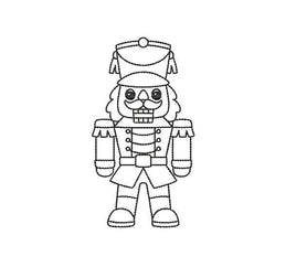 Nutcracker Machine Embroidery Design, 4x4 hoop, Quick Stitch - sproutembroiderydesigns