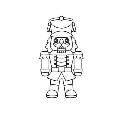 Nutcracker Machine Embroidery Design, 4x4 hoop, Quick Stitch