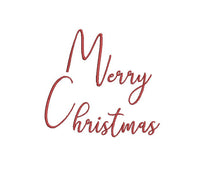 Merry Christmas Collection Machine Embroidery Design, 3 Designs Included, Christmas embroidery designs, 3 Sizes each