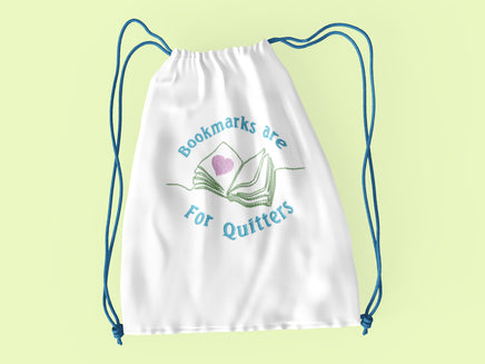 Bookmarks are for Quitters Machine Embroidery Design, 2 sizes, Book Embroidery Design, Quick Stitch - sproutembroiderydesigns