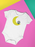 Whimsical Moon Owl Machine Embroidery Design, 2 sizes, Baby owl embroidery design, nursery embroidery design, 4x4 hoop, 5 x 7 hoop