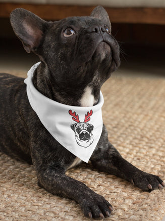 Christmas Pug Dog Machine Embroidery Design, 2 Sizes