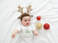 Merry Christmas Antler Christmas Machine Embroidery Design, 2 sizes, Christmas embroidery design