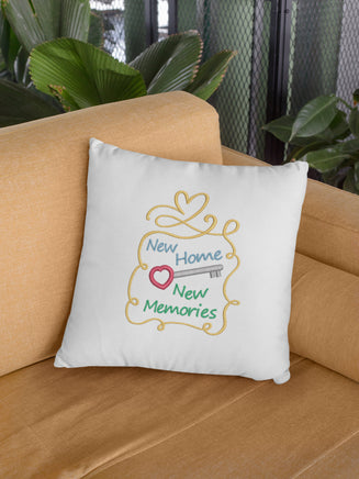New Home, New Memories Machine Embroidery Design, 2 Sizes, New Home Embroidery Design