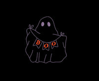 Boo Ghost Machine Embroidery Design, 2 sizes, Halloween Embroidery Design