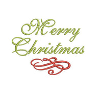 Merry Christmas Collection Machine Embroidery Design, 3 Designs Included, Christmas embroidery designs, 3 Sizes each