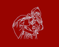 Vintage Christmas Santa Claus Machine Embroidery Design - sproutembroiderydesigns