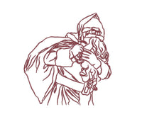 Vintage Christmas Santa Claus Machine Embroidery Design - sproutembroiderydesigns