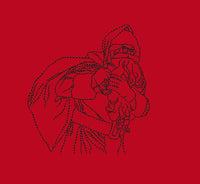 Vintage Christmas Santa Claus Machine Embroidery Design - sproutembroiderydesigns