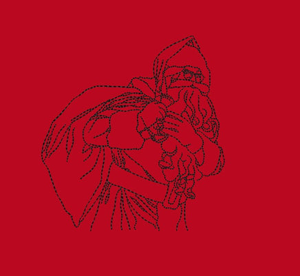Vintage Christmas Santa Claus Machine Embroidery Design - sproutembroiderydesigns