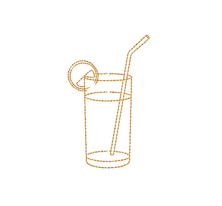 Collection of 3 Bar Glass Machine Embroidery Design, 3 Designs, Martini Embroidery design, cocktail glasses - sproutembroiderydesigns