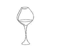 Collection of 6 Bar Glass Machine Embroidery Design, 3 Designs, Wine Glasses, Champagne - sproutembroiderydesigns