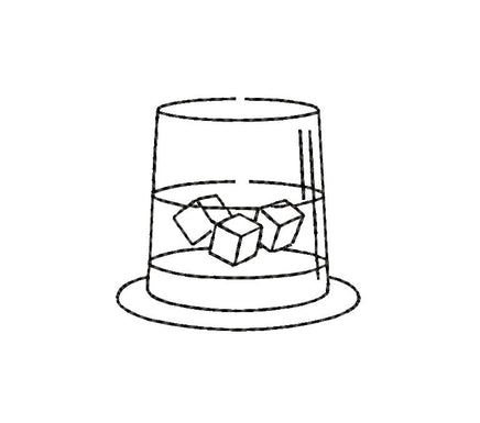 Collection of 3 Bar Glass Machine Embroidery Design, 3 Designs, Martini Embroidery design, cocktail glasses - sproutembroiderydesigns