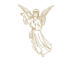 Christmas Angel Vintage Machine Embroidery Design, 4x4, 5x7 Hoop, Christmas embroidery design, angel embroidery design - sproutembroiderydesigns