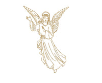 Christmas Angel Vintage Machine Embroidery Design, 4x4, 5x7 Hoop, Christmas embroidery design, angel embroidery design