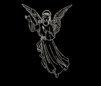 Christmas Angel Vintage Machine Embroidery Design, 4x4, 5x7 Hoop, Christmas embroidery design, angel embroidery design - sproutembroiderydesigns
