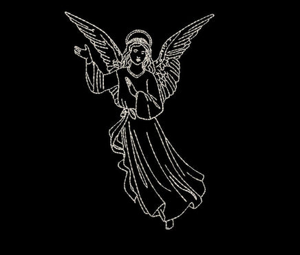 Christmas Angel Vintage Machine Embroidery Design, 4x4, 5x7 Hoop, Christmas embroidery design, angel embroidery design - sproutembroiderydesigns