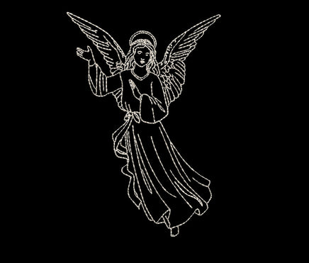 Christmas Angel Vintage Machine Embroidery Design, 4x4, 5x7 Hoop, Christmas embroidery design, angel embroidery design