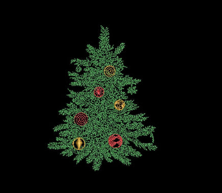 Merry Christmas Tree Machine Embroidery Design - sproutembroiderydesigns