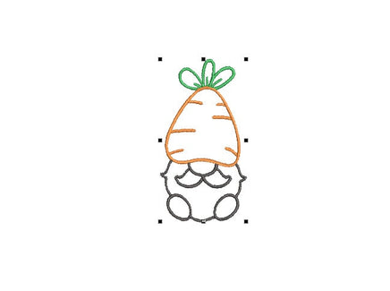 Collection of Easter Gnomes Machine Embroidery Design, 2 designs each, Quick Stitch Gnome Carrot Embroidery - sproutembroiderydesigns