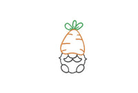 Collection of Easter Gnomes Machine Embroidery Design, 2 designs each, Quick Stitch Gnome Carrot Embroidery - sproutembroiderydesigns