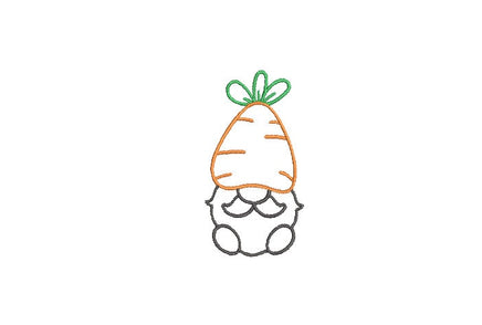 Collection of Easter Gnomes Machine Embroidery Design, 2 designs each, Quick Stitch Gnome Carrot Embroidery - sproutembroiderydesigns