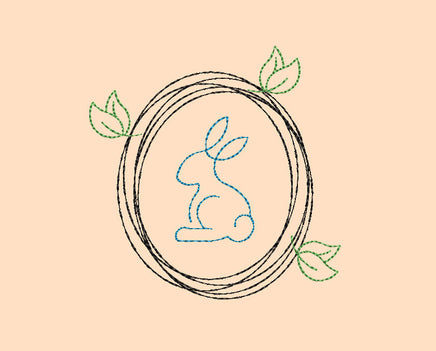 Easter Wreath Machine Embroidery Design - sproutembroiderydesigns