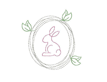 Easter Wreath Machine Embroidery Design - sproutembroiderydesigns