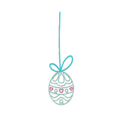 Easter Hanging Egg Machine Embroidery Design, easter egg embroidery design - sproutembroiderydesigns