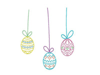 Easter Hanging Egg Machine Embroidery Design, easter egg embroidery design - sproutembroiderydesigns