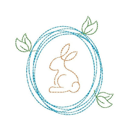 Easter Wreath Machine Embroidery Design - sproutembroiderydesigns