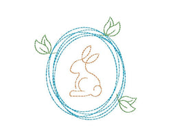 Easter Wreath Machine Embroidery Design - sproutembroiderydesigns