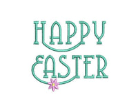 Happy Easter Machine Embroidery Design, Happy easter Script design, Design #3