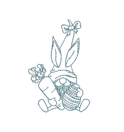 Easter Gnomes Machine Embroidery Design, 4 designs, Collection of Gnome Embroidery Designs - sproutembroiderydesigns