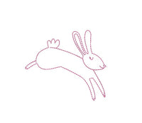 Collection of Rabbit Machine Embroidery Design, 5 Designs, Easter Bunny Embroidery Design, 4x4 hoop, 5x7 hoop, quick stitch - sproutembroiderydesigns