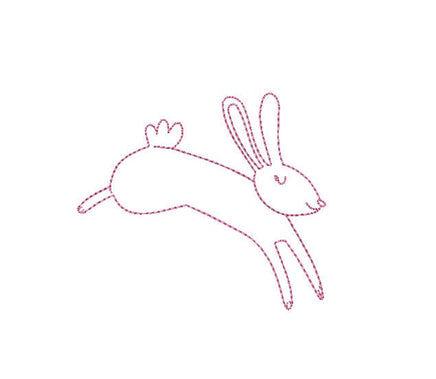 Collection of Rabbit Machine Embroidery Design, 5 Designs, Easter Bunny Embroidery Design, 4x4 hoop, 5x7 hoop, quick stitch - sproutembroiderydesigns
