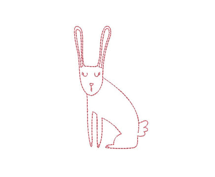 Collection of Rabbit Machine Embroidery Design, 5 Designs, Easter Bunny Embroidery Design, 4x4 hoop, 5x7 hoop, quick stitch - sproutembroiderydesigns