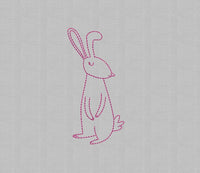 Collection of Rabbit Machine Embroidery Design, 5 Designs, Easter Bunny Embroidery Design, 4x4 hoop, 5x7 hoop, quick stitch - sproutembroiderydesigns