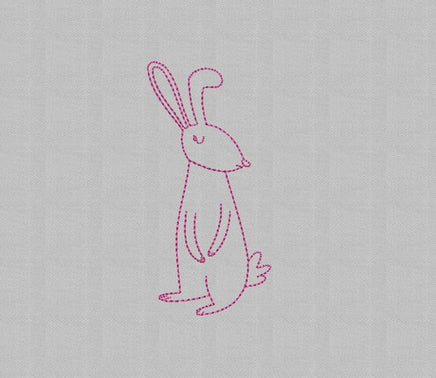 Collection of Rabbit Machine Embroidery Design, 5 Designs, Easter Bunny Embroidery Design, 4x4 hoop, 5x7 hoop, quick stitch - sproutembroiderydesigns