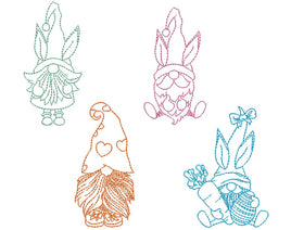 Easter Gnomes Machine Embroidery Designs - sproutembroiderydesigns