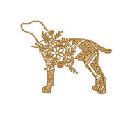 Flower Dog Machine Embroidery Design, Dog Embroidery Design