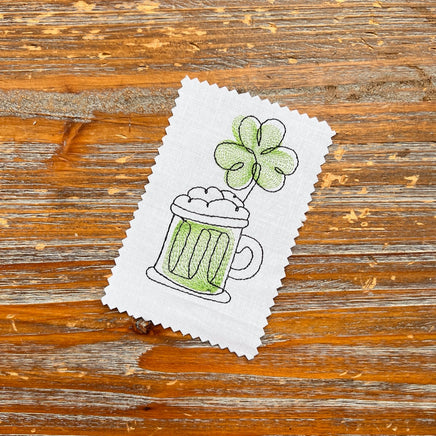 St. Patrick's Day Machine Embroidery Design Collection, 4 Designs, Clover design, beer embroidery, Leprechaun embroidery design